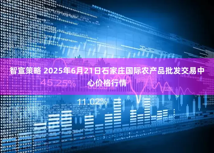 智宣策略 2025年6月21日石家庄国际农产品批发交易中心价格行情